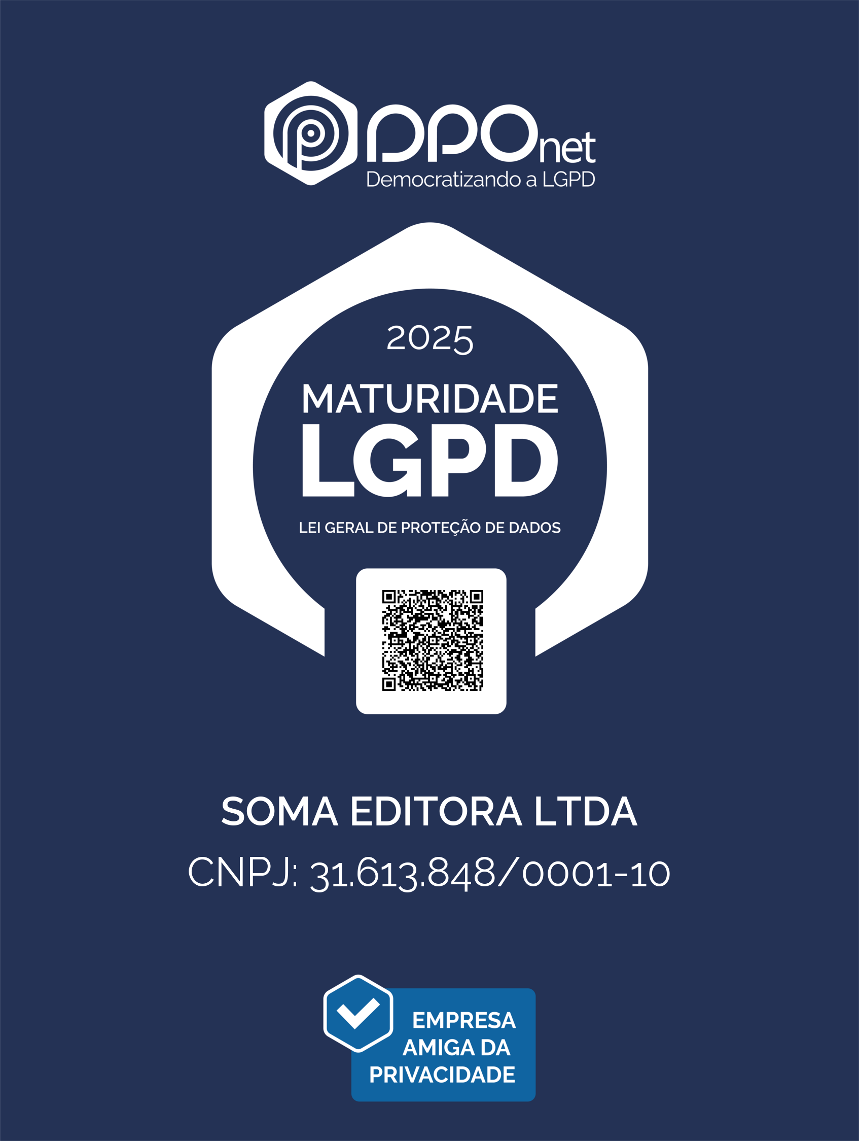 Selo LGPD - Empresa Amiga da Privacidade