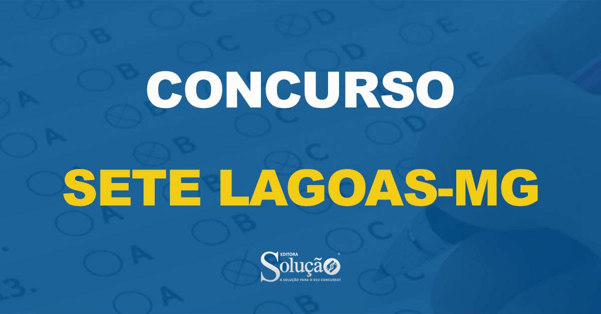 Concurso Prefeitura de Sete Lagoas MG 395 vagas Editora Solução