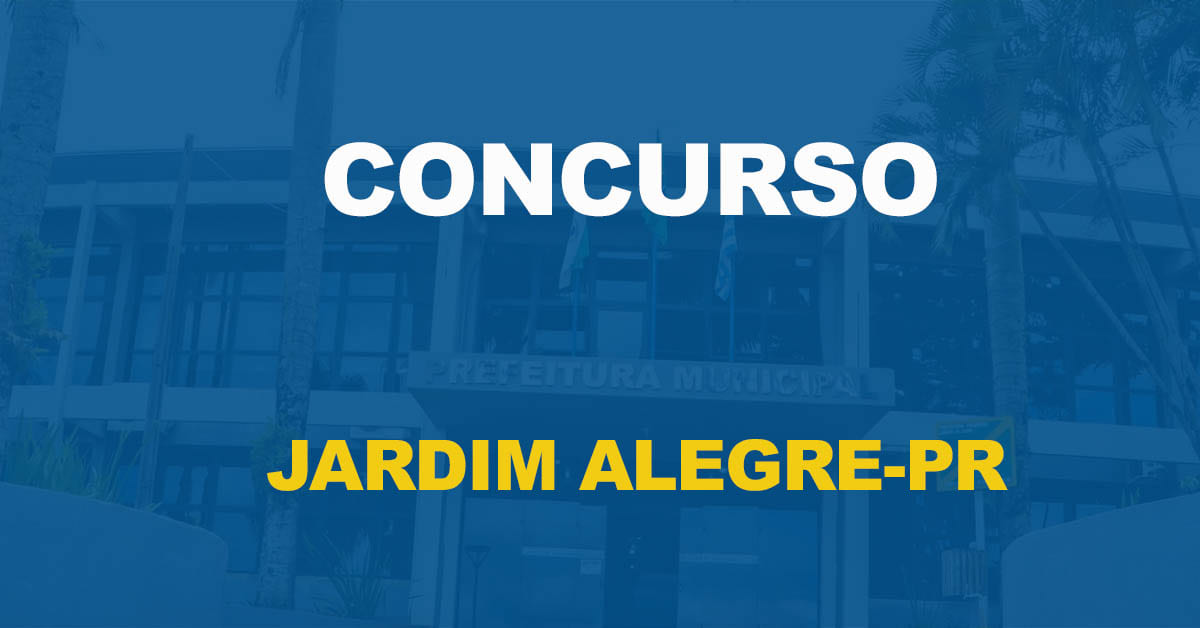Concurso Prefeitura de Jardim AlegrePR Até R 5,5 mil! Solução