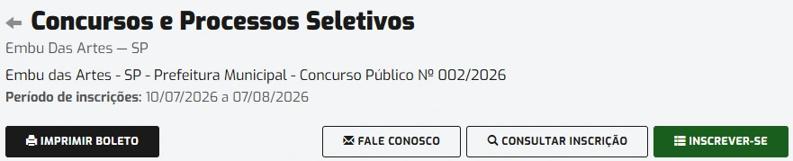Como se inscrever no concurso SME Embu das Artes SP