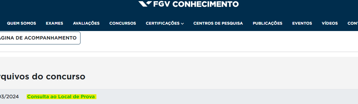 Página da banca organizadora FGV sobre o concurso TJ AP