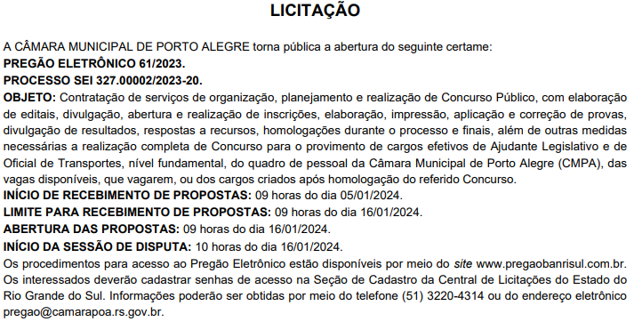 Solicitação de dados do concurso TJ AP