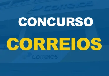 Fachada dos Correios, fundo azul