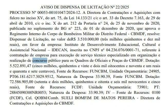 Banca organizadora do concurso Bombeiros DF foi definida!