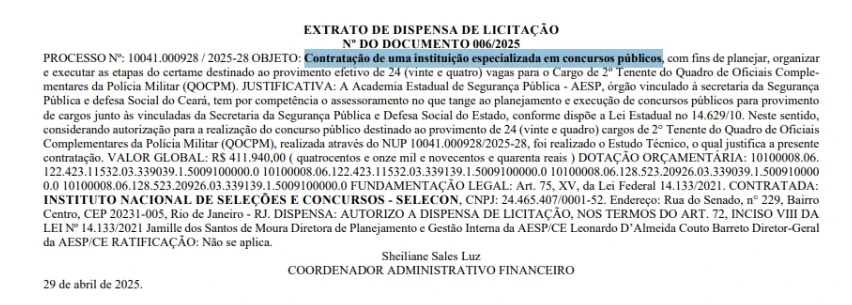 Banca organizadora do concurso PM CE Oficial foi definida!