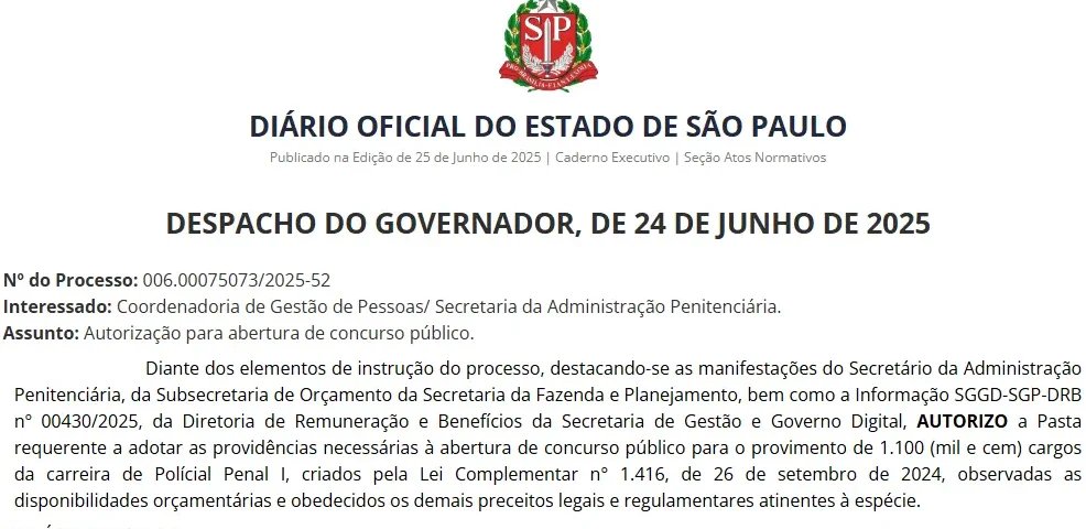 Concurso SAP SP