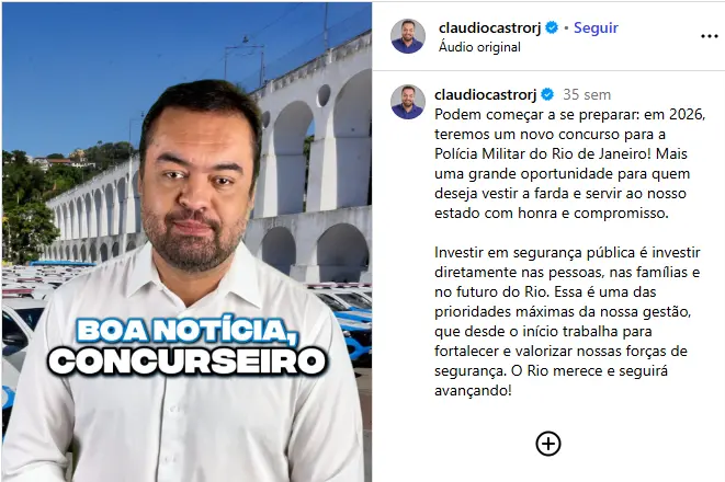 Novo concurso PMERJ em breve!