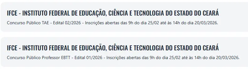 Passo a passo para se inscrever no concurso IFCE 2026
