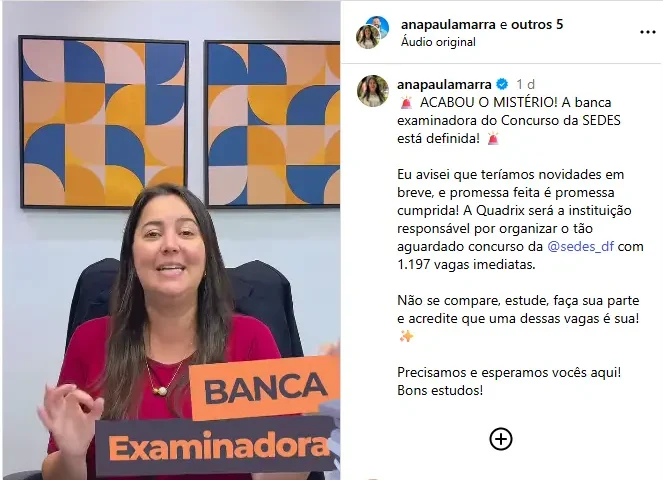 Está definida a banca organizadora do concurso Sedes DF
