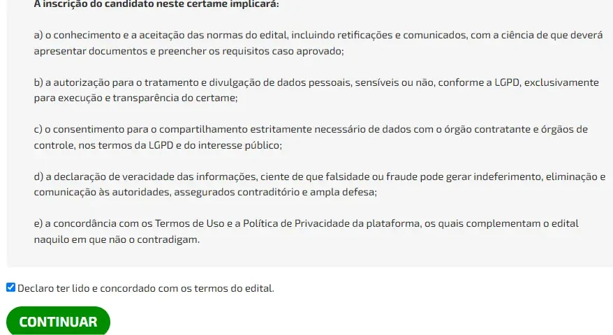Passo a passo para se inscrever no concurso Sedes DF