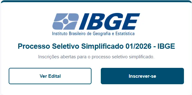 Como se inscrever no concurso IBGE Censo 2027