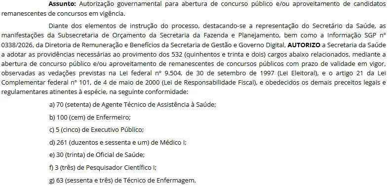 Um novo concurso SES SP está autorizado