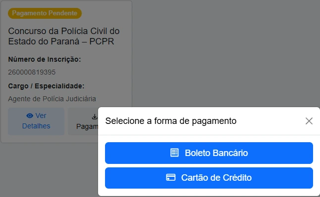 Passo a passo para se inscrever no concurso PC PR 2026!