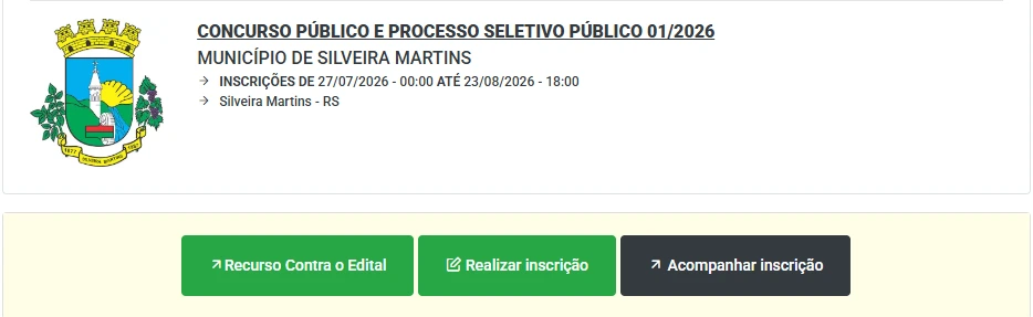 Como se inscrever no concurso Prefeitura de Silveira Martins RS
