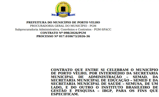 banca do concurso SEMUSA Porto Velho RO