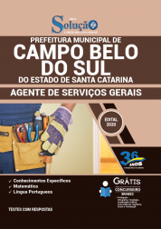 Capa Apostila Câmara de Campo Belo do Sul - SC - Agente de Serviços Gerais