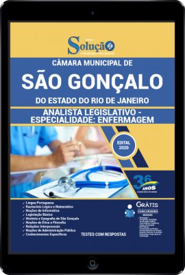 Apostila Câmara de São Gonçalo - RJ em PDF - Analista Legislativo - Especialidade: Enfermagem - Imagem 1