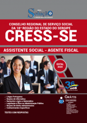 Capa Apostila CRESS-SE - Assistente Social - Agente Fiscal