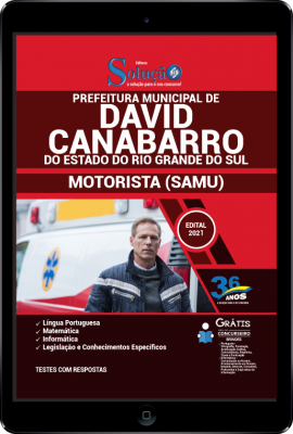 Apostila Prefeitura de David Canabarro - RS em PDF - Motorista (SAMU) - Imagem 1