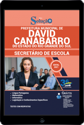 Apostila Prefeitura de David Canabarro - RS em PDF - Secretário de Escola - Imagem 1