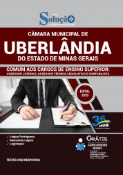 Capa Apostila Câmara de Uberlândia - MG - Comum aos Cargos de Ensino Superior: Assessor Jurídico, Assessor Técnico Legislativo e Contabilista