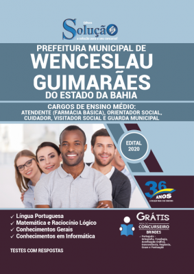 Apostila Prefeitura de Wenceslau Guimarães - BA - Ensino Médio: Atendente (Farmácia Básica), Orientador Social, Cuidador, Visitador Social e Guarda Municipal - Imagem 1