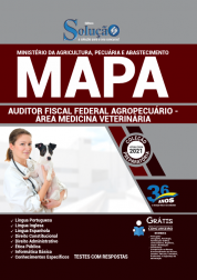 Capa Apostila MAPA - Auditor Fiscal Federal Agropecuário - Área Medicina Veterinária