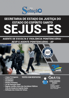 Apostila SEJUS-ES - Agente de Escolta e Vigilância Penitenciária - AEVP e Agente Penitenciário - AP - Imagem 2
