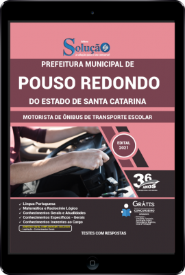 Apostila Prefeitura de Pouso Redondo - SC em PDF - Motorista de Ônibus de Transporte Escolar - Imagem 1