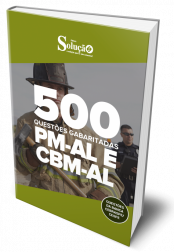 Capa Caderno de Questões PM-AL e CBM-AL - 500 Questões Gabaritadas