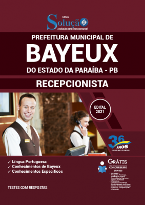 Apostila Prefeitura de Bayeux - PB - Recepcionista - Imagem 2