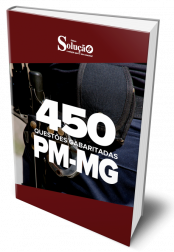 Capa Caderno de Questões PM-MG - 450 Questões Gabaritadas