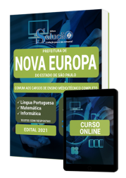 Capa Apostila Prefeitura de Nova Europa - SP - Comum aos Cargos de Nível Médio/Técnico Completo