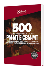 Capa Caderno de Questões PM-MT e CBM-MT - 500 Questões Gabaritadas