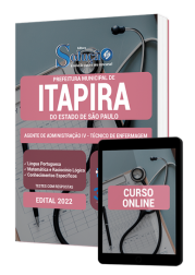 Capa Apostila Prefeitura de Itapira - SP - Agente de Administração IV - Técnico de Enfermagem