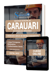 Capa Apostila Prefeitura de Carauari - AM - Comum aos Cargos de Ensino Fundamental