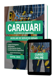 Capa Apostila Prefeitura de Carauari - AM - Auxiliar de Serviços Gerais