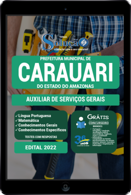 Apostila Prefeitura de Carauari - AM em PDF - Auxiliar de Serviços Gerais - Imagem 1