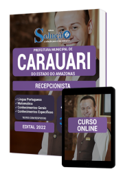 Capa Apostila Prefeitura de Carauari - AM - Recepcionista