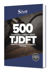 Capa Caderno de Questões TJDFT - 500 Questões Gabaritadas