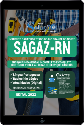 Apostila Instituto SAGAZ - RN em PDF - Ensino Fundamental Incompleto e Completo: Contínuo, Vigia e Auxiliar de Serviços Básicos - Imagem 1