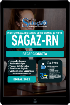 Apostila Instituto SAGAZ - RN em PDF - Recepcionista - Imagem 1