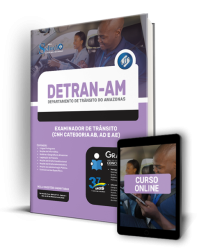Capa Apostila DETRAN-AM - Examinador de Trânsito (CNH Categoria AB, AD e AE)