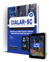 Capa Apostila CIALAR-SC - Ensino Alfabetizado e Médio: Servente e Monitor Social