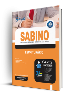 Apostila Prefeitura de Sabino - SP - Escriturário - Imagem 2
