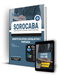 Capa Apostila Câmara de Sorocaba - SP - Agente de Apoio Legislativo I - Portaria