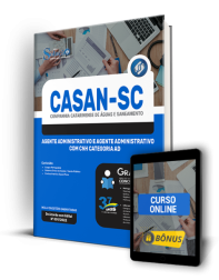 Capa Apostila CASAN-SC - Agente Administrativo Operacional