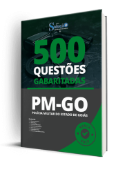 Capa Caderno de Questões PM-GO - 500 Questões Gabaritadas