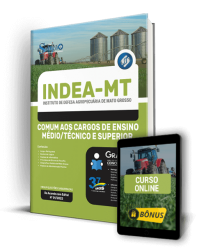 Capa Apostila INDEA-MT - Comum aos Cargos de Ensino Médio/Técnico e Superior
