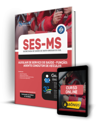 Capa Apostila SES-MS - Auxiliar de Serviço de Saúde - Função: Agente Condutor de Veículos